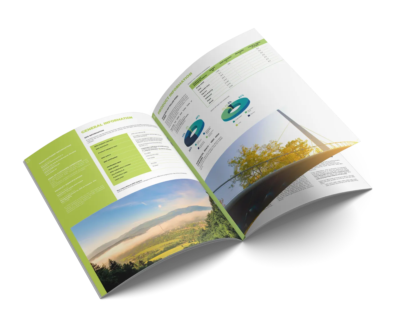 'Environmental Product Declaration - example of printed brochure'